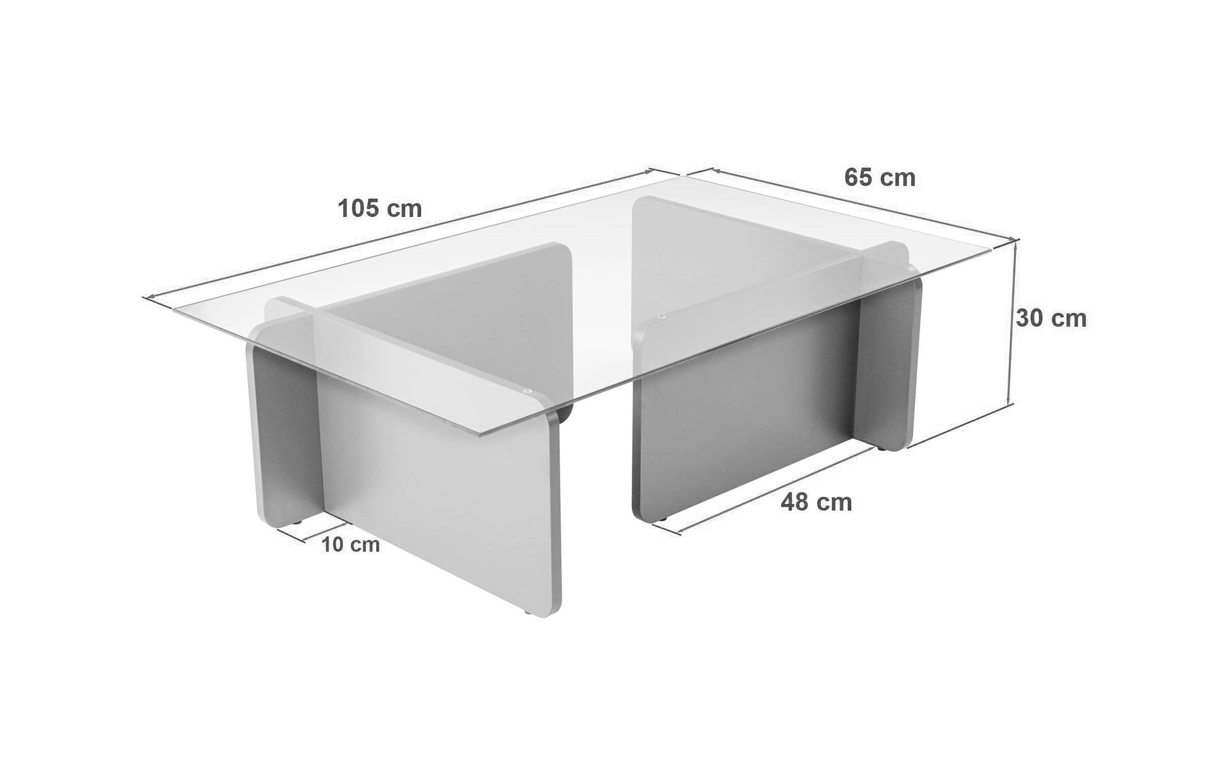 Masuta de cafea Avora, alb  2